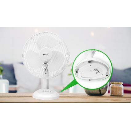 Aigostar - Namizni ventilator 35W/230V 34 cm bela