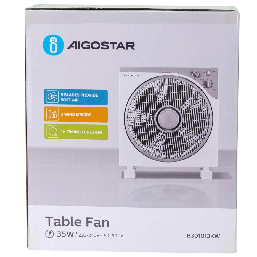 Aigostar - Namizni ventilator 35W/230V