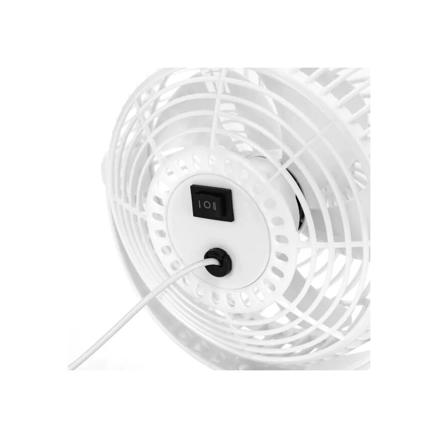 Aigostar - Namizni ventilator 3W/5V bela