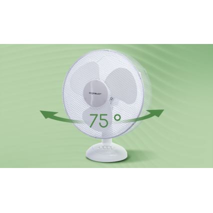 Aigostar - Namizni ventilator 40W/230V bela