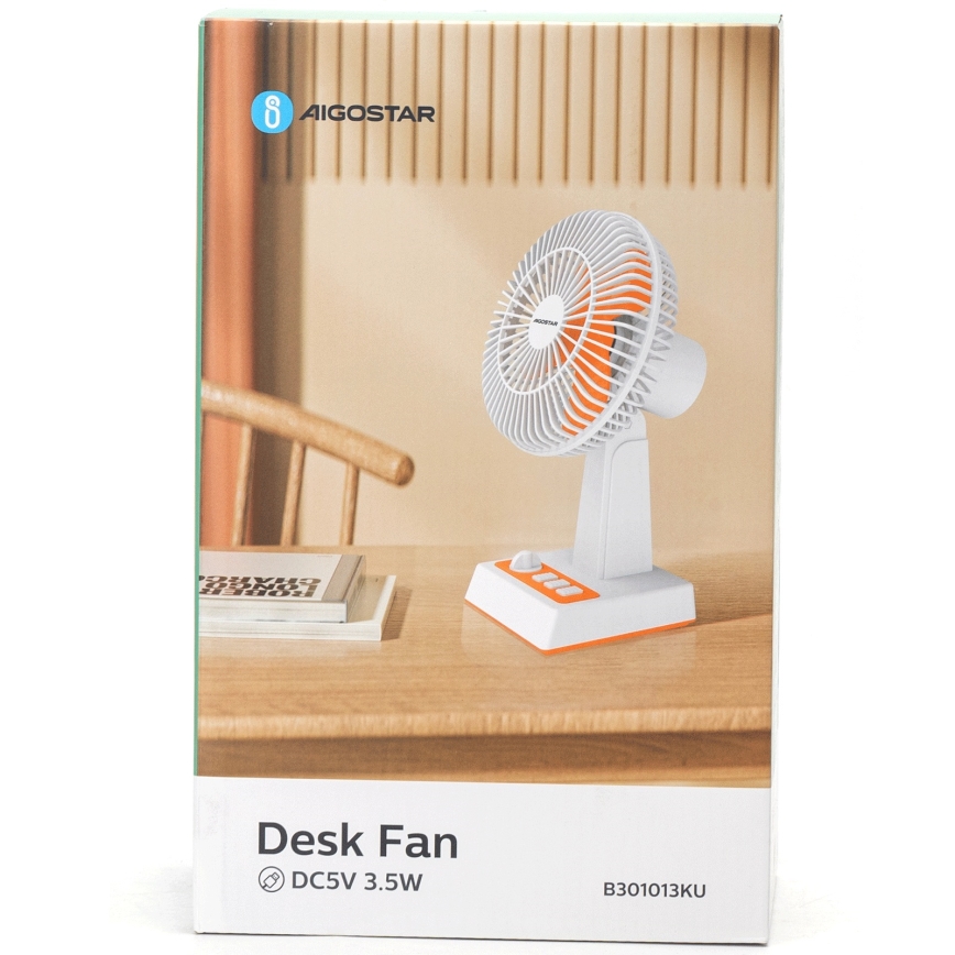Aigostar - Namizni ventilator 6W/USB