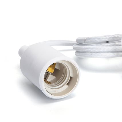 Aigostar - Napajalni kabel 1xE27/60W/250V bela