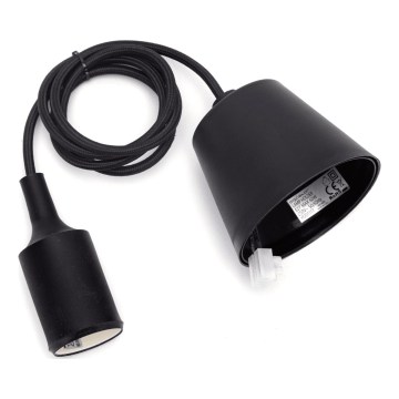 Aigostar - Napajalni kabel 1xE27/60W/250V črn