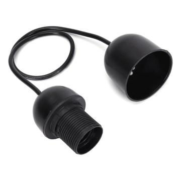 Aigostar - Napajalni kabel 1xE27/60W/250V črna