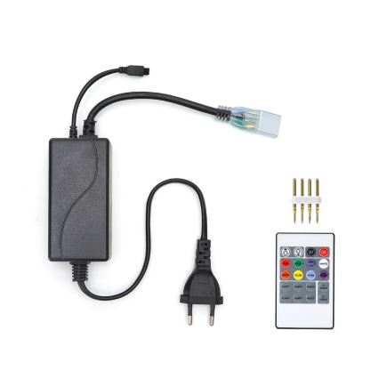Aigostar - Napajalni kabel za LED RGB trak 600W/230V z daljinskim upravljalnikom