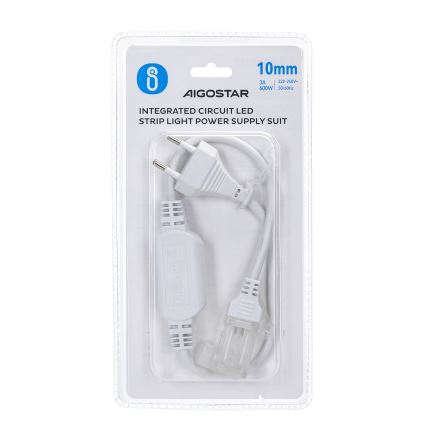 Aigostar - Napajalnik za LED trakove 10 mm 600W/230V bela