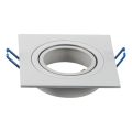 Aigostar - Okvir za vgradno stropno svetilo GU10 9,1x9,1 cm bel