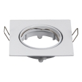 Aigostar - Okvir za vgradno svetilko GU10 8,2x8,2 cm bela