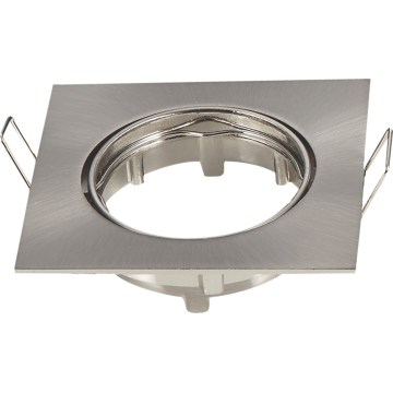 Aigostar - Okvir za vgradno svetilko GU10 8,2x8,2 cm matni krom