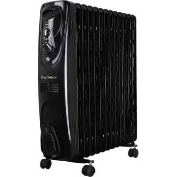 Aigostar - Oljni radiator z 13 rebrami, 2500 W/230 V, barva: črna