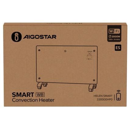 Aigostar - Pametni električni grelec/konvektor 2000 W Wi‑Fi