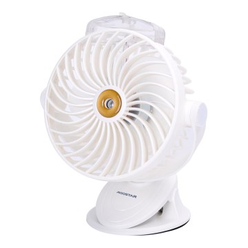 Aigostar - Polnilni žepni ventilator 2W/5V 2400mAh USB bela