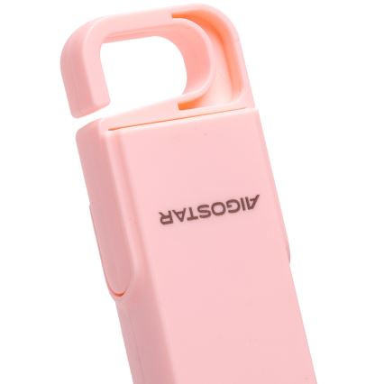 Aigostar - Polnilni žepni ventilator 4,5W/3,7V 1200mAh USB roza