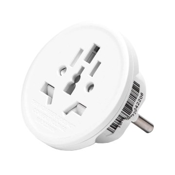 Aigostar - Potovalni adapter za EU, bel