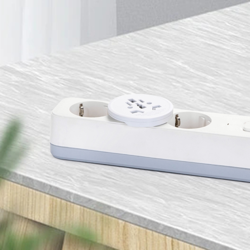 Aigostar - Potovalni adapter za EU, bel