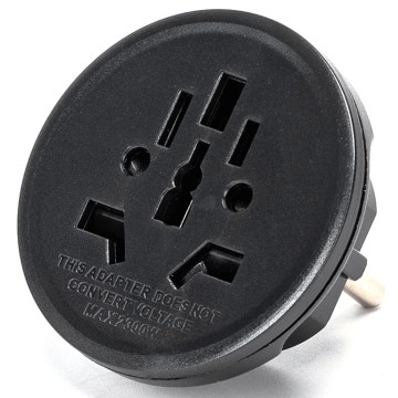 Aigostar - Potovalni adapter za EU črn