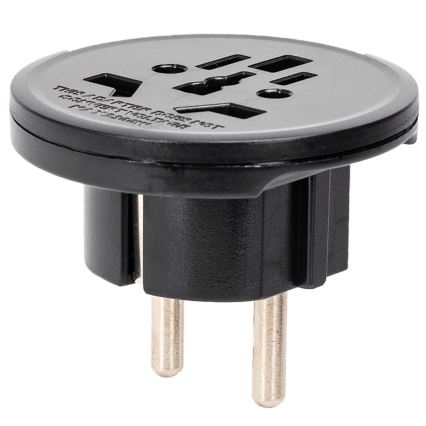 Aigostar - Potovalni adapter za EU črn