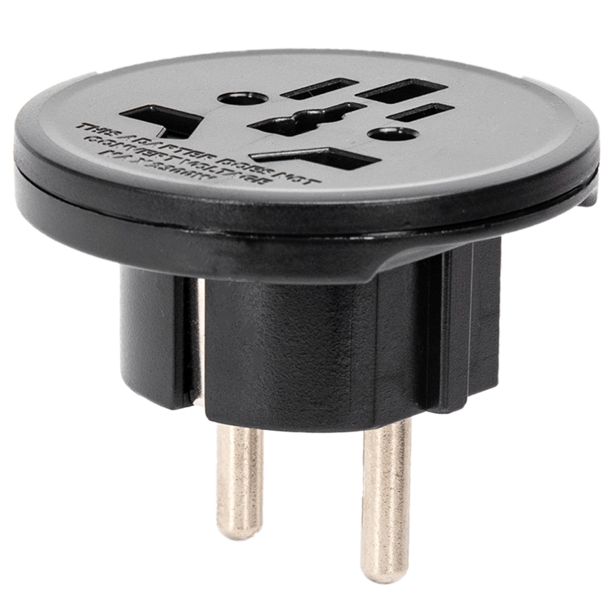 Aigostar - Potovalni adapter za EU črn
