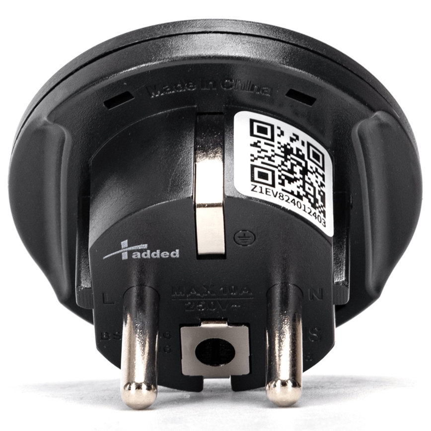 Aigostar - Potovalni adapter za EU črn