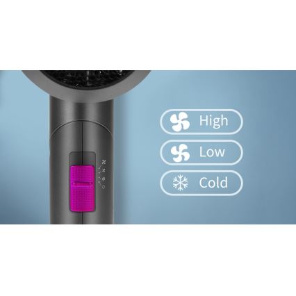 Aigostar - Potovalni sušilnik za lase 1800W/230V vijolična/črna