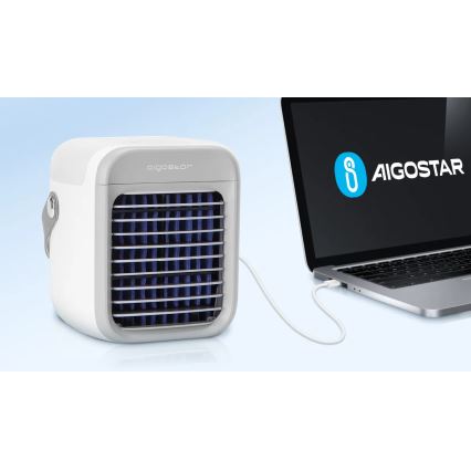 Aigostar - Prenosni hladilnik zraka 8W/5V bela