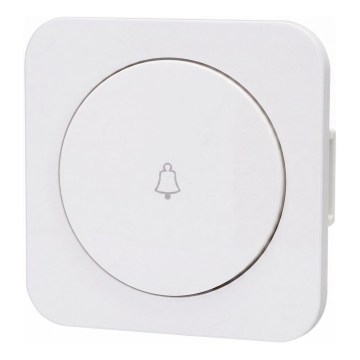 Aigostar - Preprosto stikalo z okvirjem za zvonec, belo