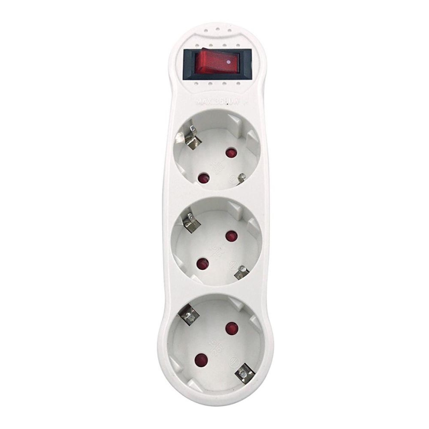 Aigostar - Razdelilec s stikalom 3x16A/230V