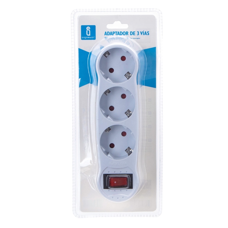 Aigostar - Razdelilec s stikalom 3x16A/230V