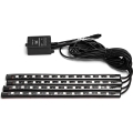 Aigostar - RGB LED zatemnjevalni trakovi za avto LED/4,5W/5V + daljinski upravljalnik