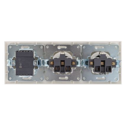 Aigostar - SET 2x Hišna vtičnica s stikalo 2x16A/250V SCHUKO