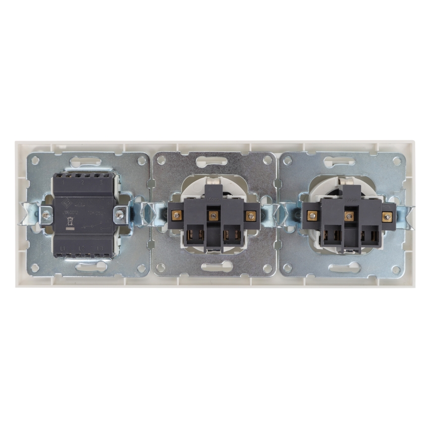 Aigostar - SET 2x Hišna vtičnica s stikalo 2x16A/250V SCHUKO