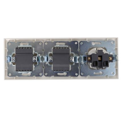 Aigostar - SET 2x Hišno stikalo z vtičnico 1x16A/250V SCHUKO