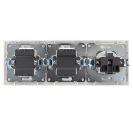Aigostar - SET 2x Hišno stikalo z vtičnico 1x16A/250V SCHUKO