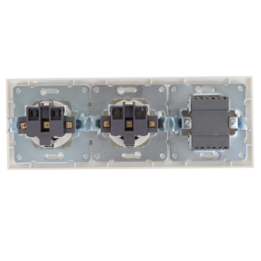 Aigostar - SET 2x Vtičnica s stikalom 2x16A/250V SCHUKO