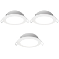 Aigostar - SET 3x LED vgradna stropna svetilka za kopalnico LED/4,8W/230V IP65 bela