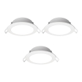 Aigostar - SET 3x LED Zunanja vgradna svetilka LED/4,8W/230V 3000K IP65 bela