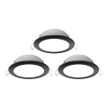 Aigostar - SET 3x LED Zunanja vgradna svetilka LED/4,8W/230V 6500K IP65 črna