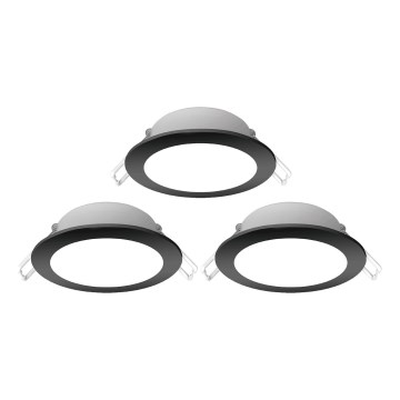 Aigostar - SET 3x LED Zunanja vgradna svetilka LED/4,8W/230V 6500K IP65 črna