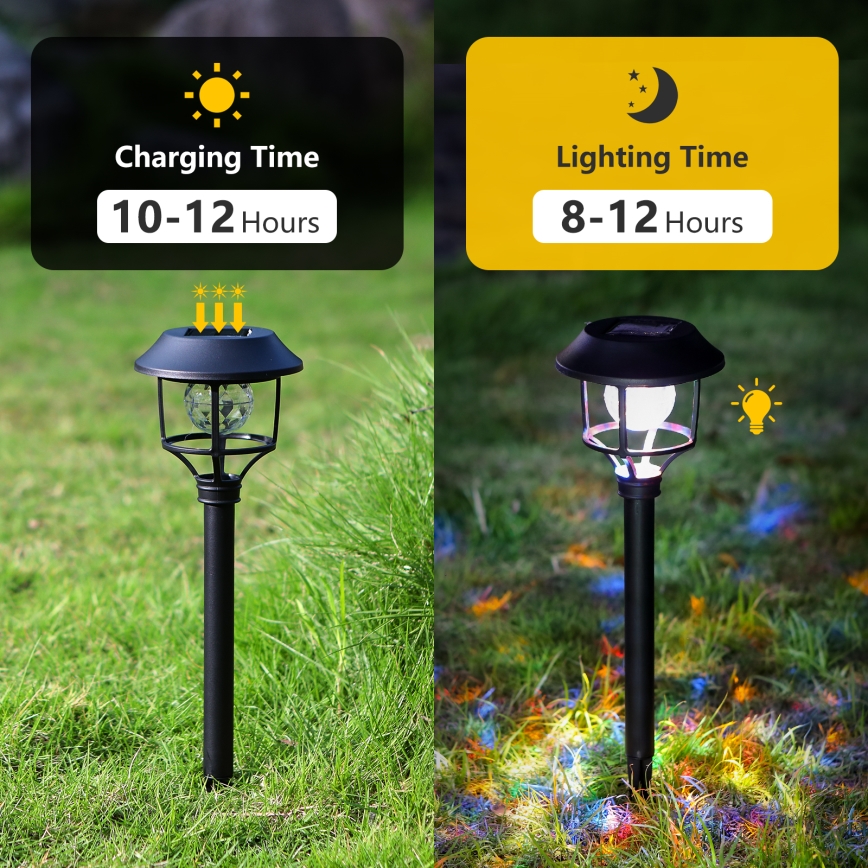 Aigostar - SET 4x LED RGB Solarna svetilka LED/0,2W/2V IP44
