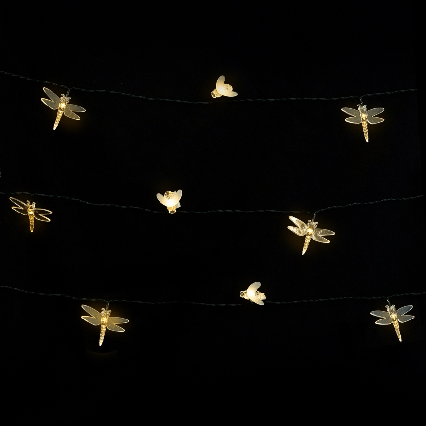 Aigostar - LED solarni dekorativni niz 50xLED/8 funkcij 10 m 800 mAh IP65 topla bela