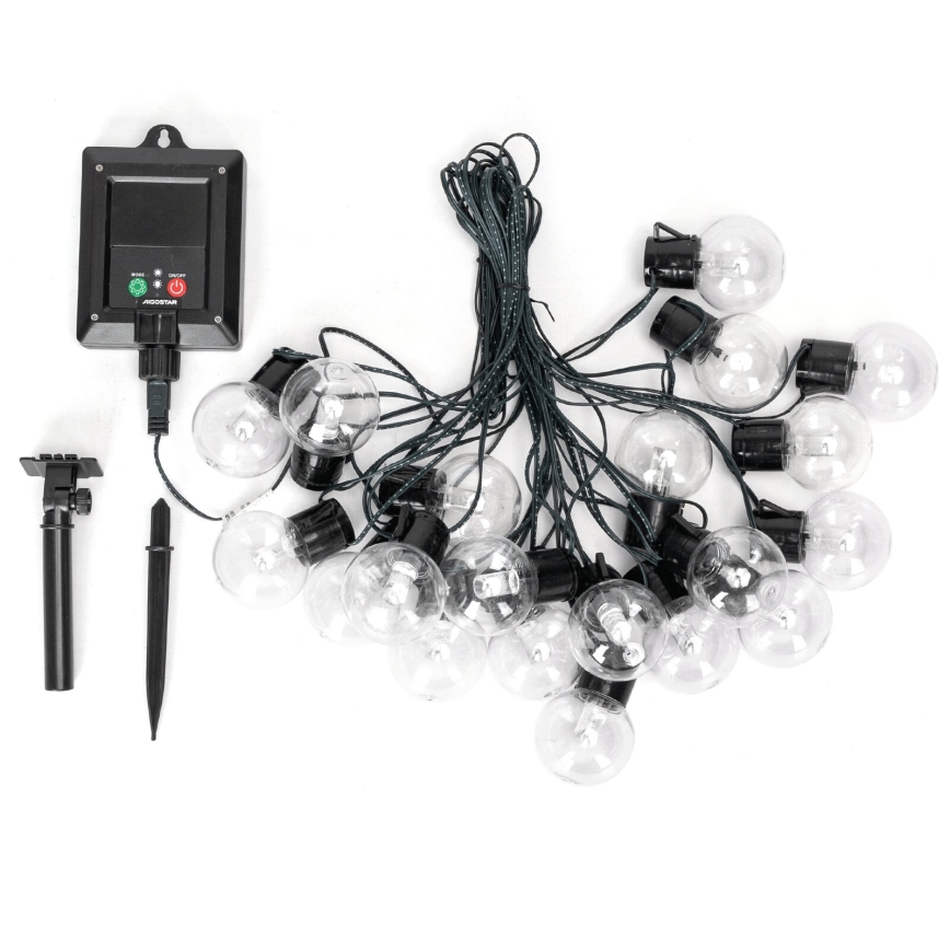 Aigostar - Sončna LED-veriga, 20 LED/8 funkcij, 11,5m, IP65, večbarvna