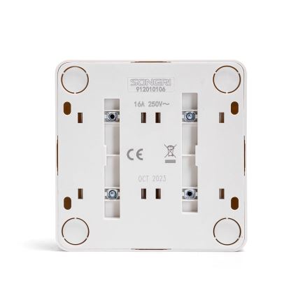 Aigostar - Stenska domača vtičnica SCHUKO, 4 vtičnice, 250V, bela
