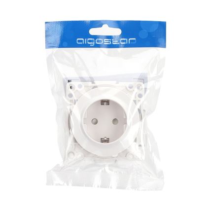 Aigostar - Stenska vtičnica SCHUKO brez okvirja 250V/16A, bela