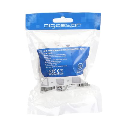 Aigostar - Stenska vtičnica SCHUKO brez okvirja 250V črna