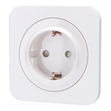 Aigostar - Stenska vtičnica z okvirjem SCHUKO 250V/16A bela