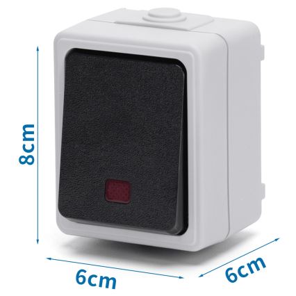 Aigostar - Stikalo z eno tipko IP54