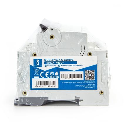 Aigostar - Štiripolni avtomatski odklopnik 4P-63A-C 400V