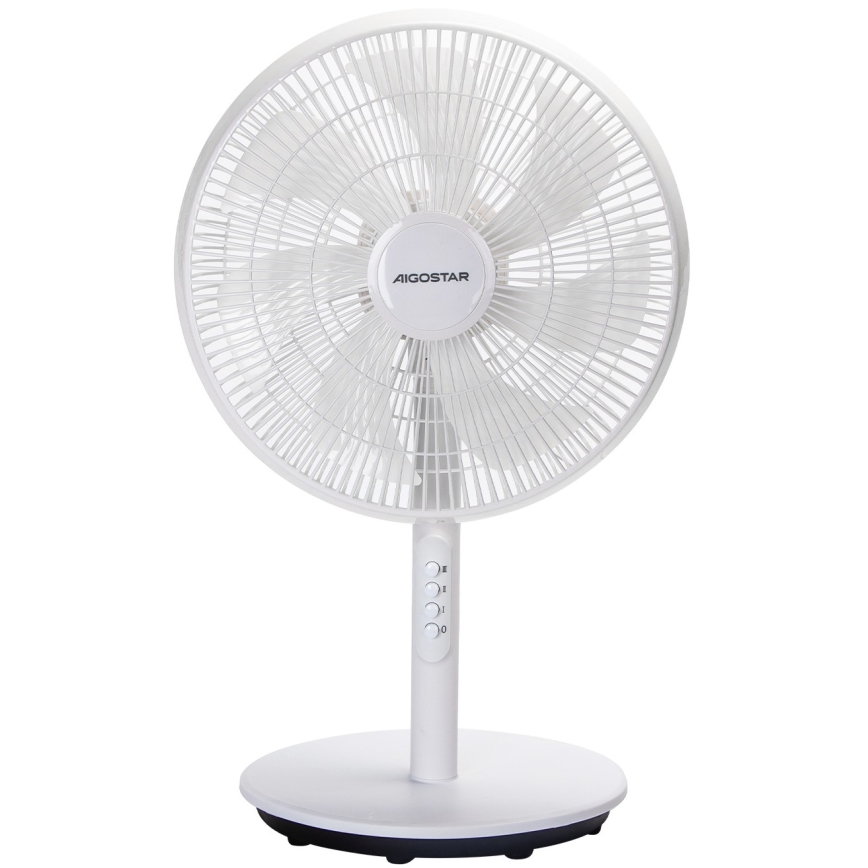 Aigostar - Stojalni ventilator 45W/230V 110 cm bel