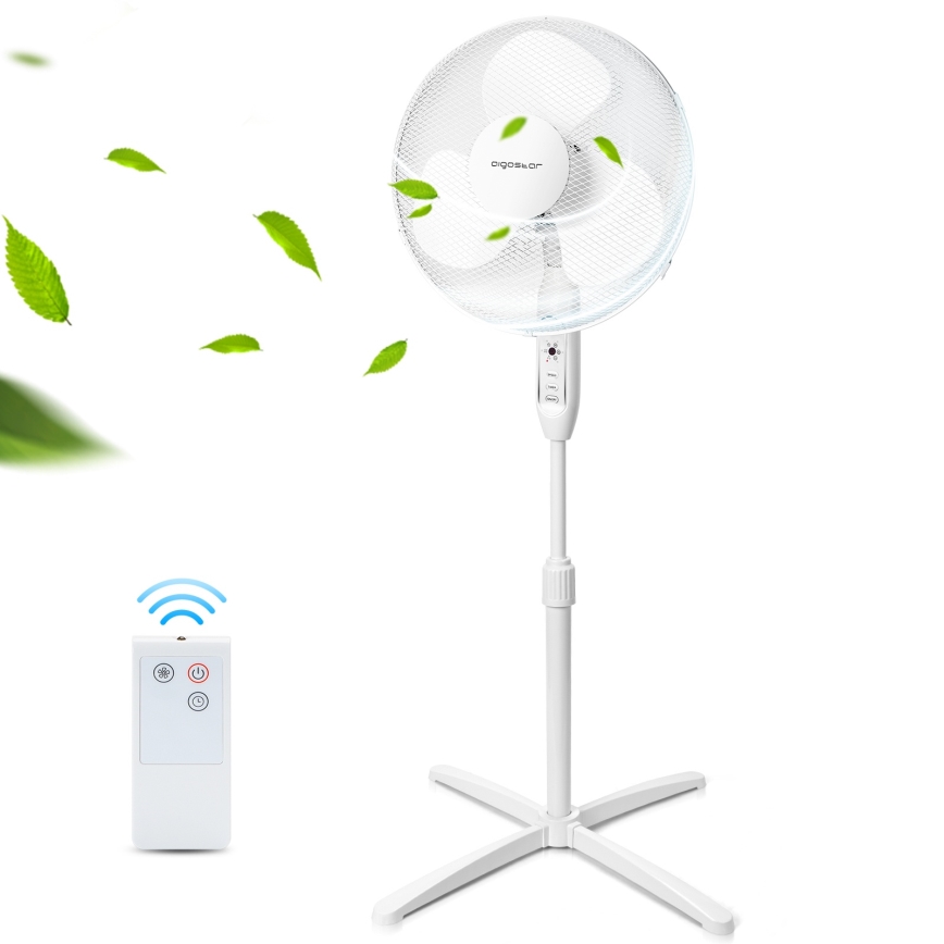 Aigostar - Stoječi ventilator 40W/230V 120 cm bela