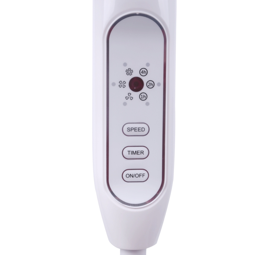 Aigostar - Stoječi ventilator 40W/230V 120 cm bela